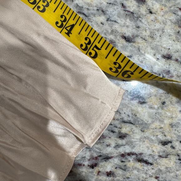 Sundance Pleated gold front slits Gold Maxi Skirt size L-XL - Picture 9 of 9